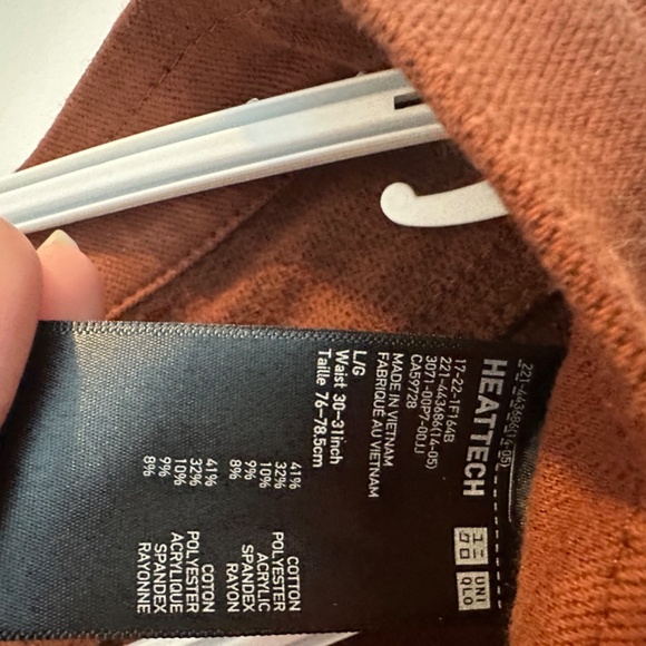Uniqlo heat tech brown pants - Picture 2 of 3